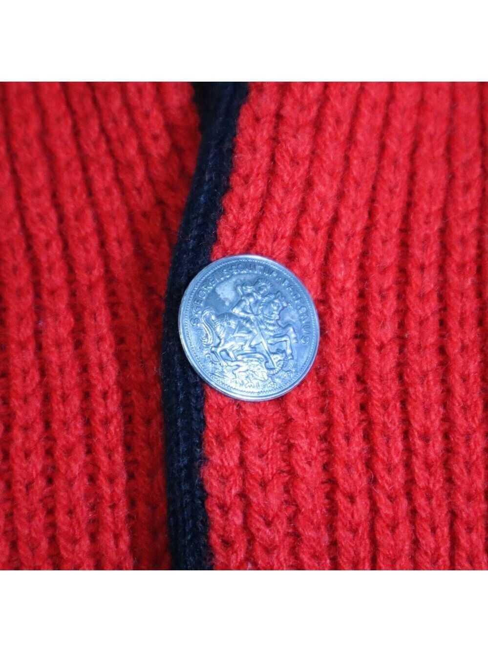 Original Obermeyer Vintage Cardigan Ski Sweater Red Button Front 1960's Large? - Picture 4 of 11